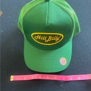 Hill Billy Green Trucker Hat- adjustable and so cute, comfy & cool! 🤠See pic: